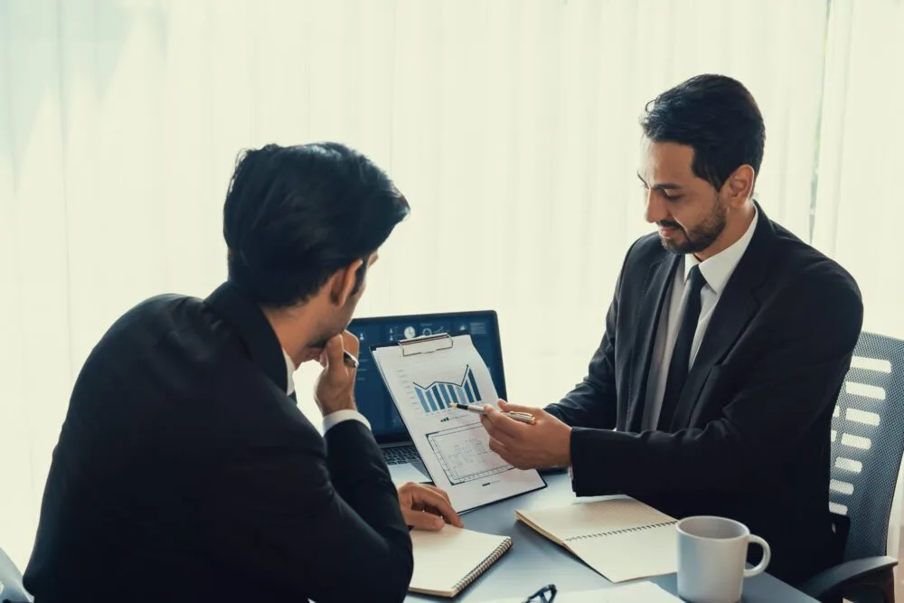 Independent financial advisers reviewing life insurance options